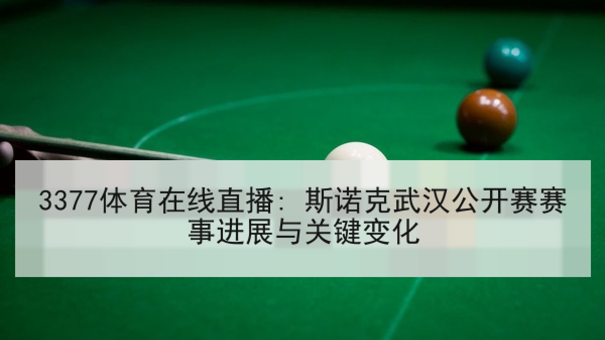 3377体育在线直播: 斯诺克武汉公开赛赛事进展与关键变化